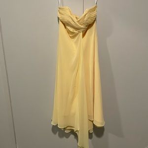 Soft yellow David’s Bridal Dress